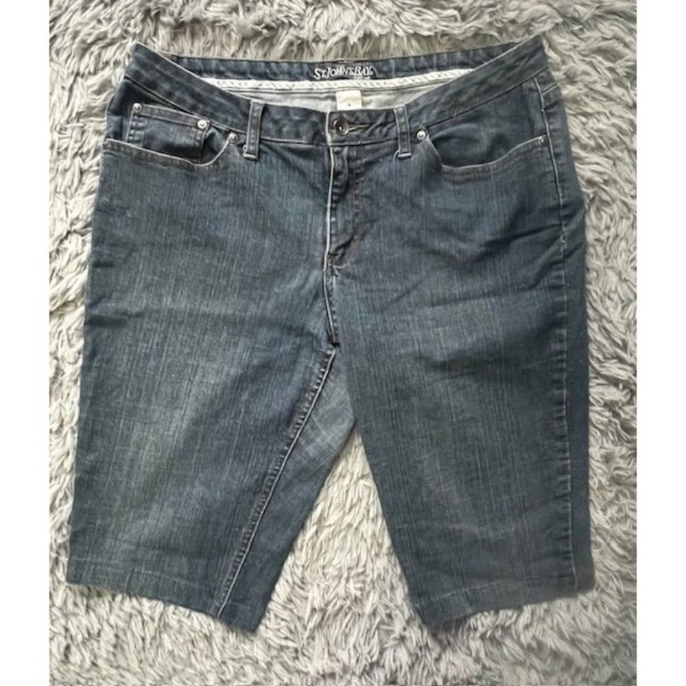 St John Bay Blue Denim Capri Jeans Size 14